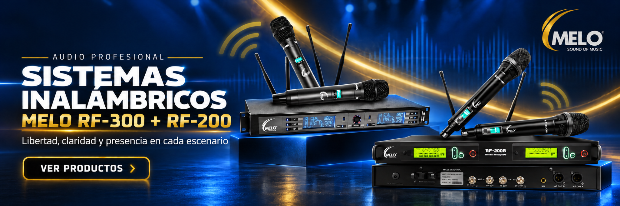 Sistemas inalámbricos MELO RF-300 y RF-200